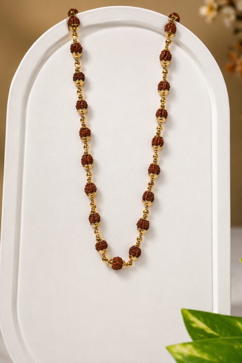 Gold Plated Eternal Grace Rudraksha Mala
