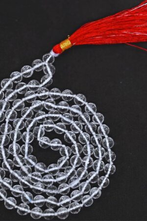 Sphatik Mala – Crystal Quartz Rosary (108+1 Beads)