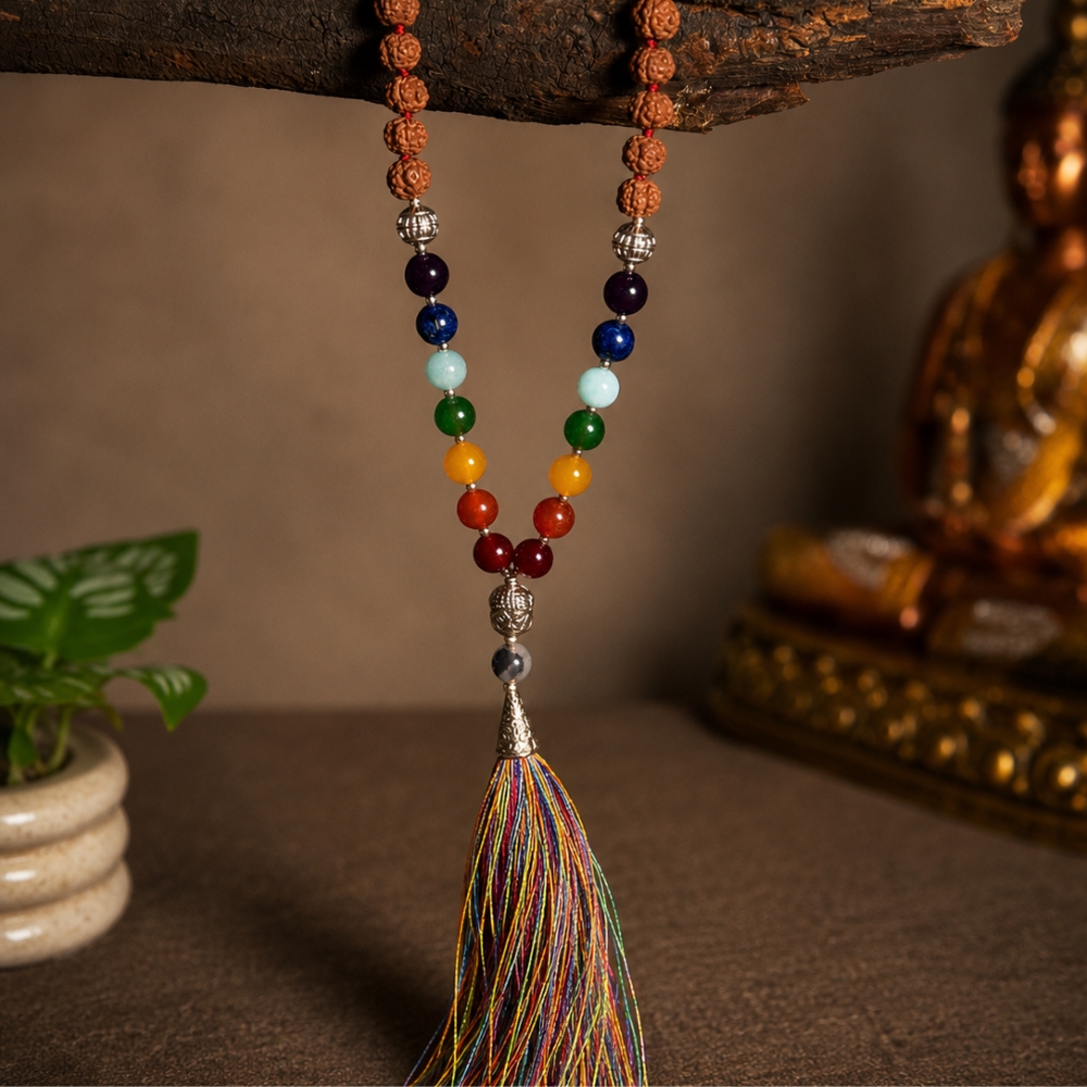 7 Chakra Rudraksha Mala