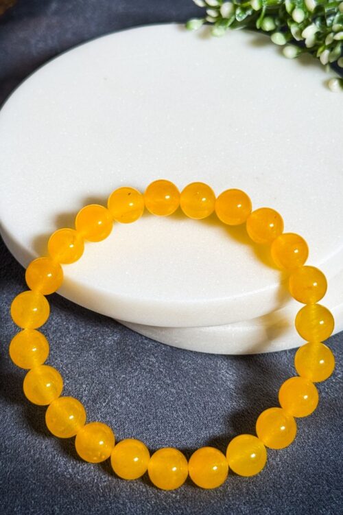 Natural Yellow Hakik Bracelet – Pisces (मीन राशि)