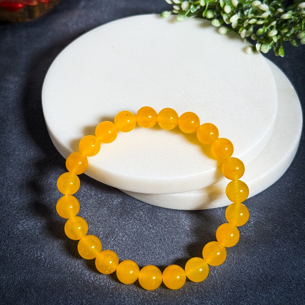 Natural Yellow Hakik Bracelet – Pisces (मीन राशि)