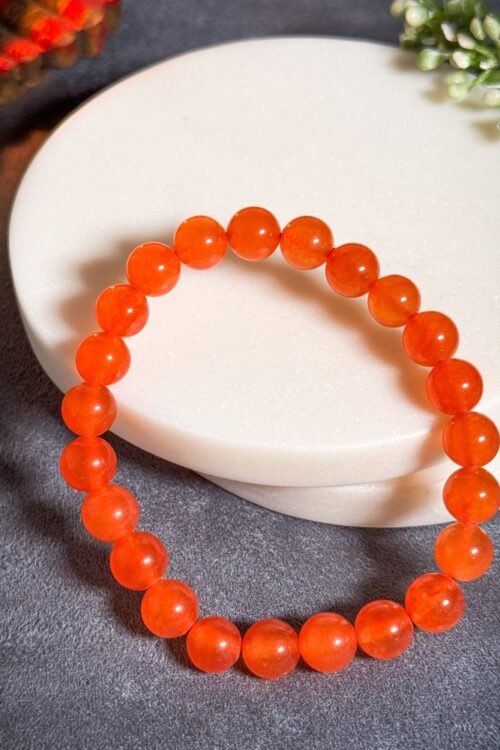 Natural Carnelian Bracelet – Aries (मेष राशि)