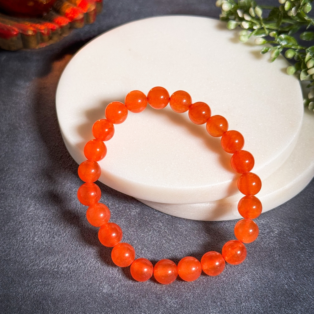 Natural Carnelian Bracelet – Aries (मेष राशि)