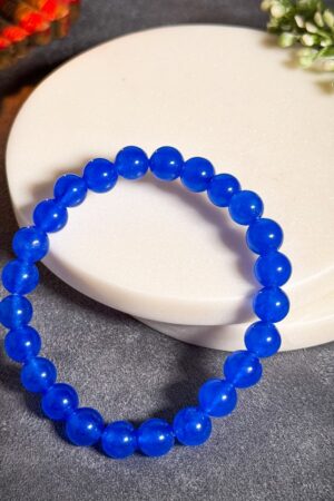 Natural Blue Hakik Bracelet – Aquarius (कुंभ राशि)