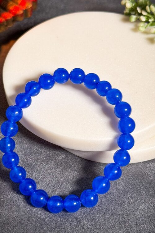 Natural Blue Hakik Bracelet – Aquarius (कुंभ राशि)