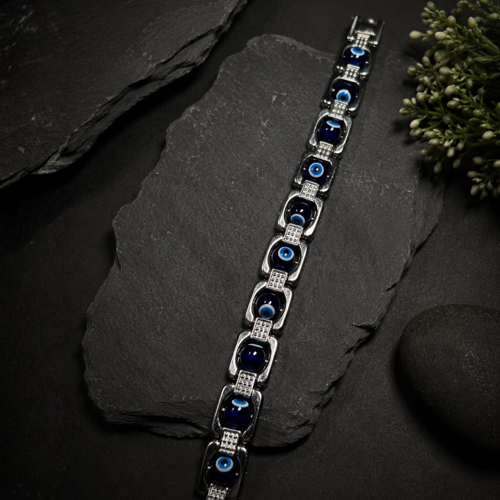 Silver Plated Evil Eye Bracelet