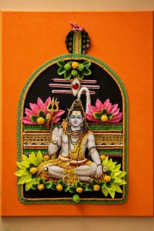 Lord Shiv Art Work Wall Hanging