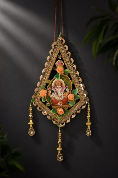 Lord Ganesha Wall Hanging – Black Classic