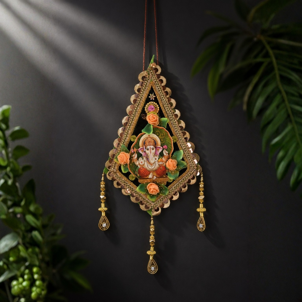 Lord Ganesha Wall Hanging – Black Classic