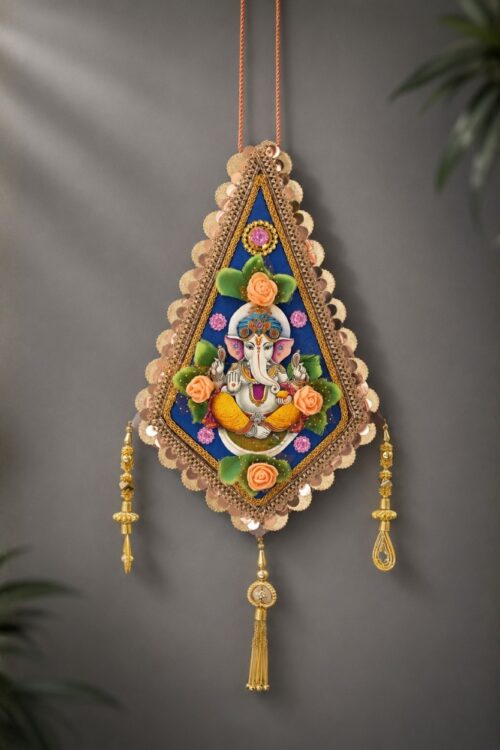 Lord Ganesha Wall Hanging – Royal Blue