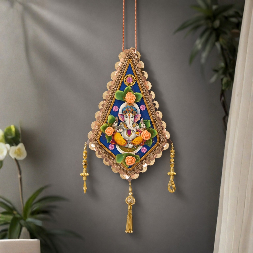 Lord Ganesha Wall Hanging – Royal Blue