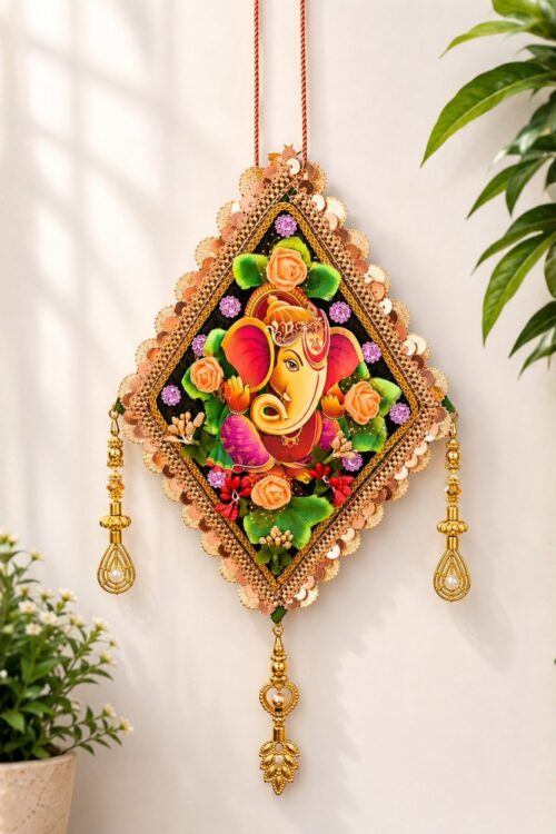 Lord Ganesha Wall Hanging – Floral
