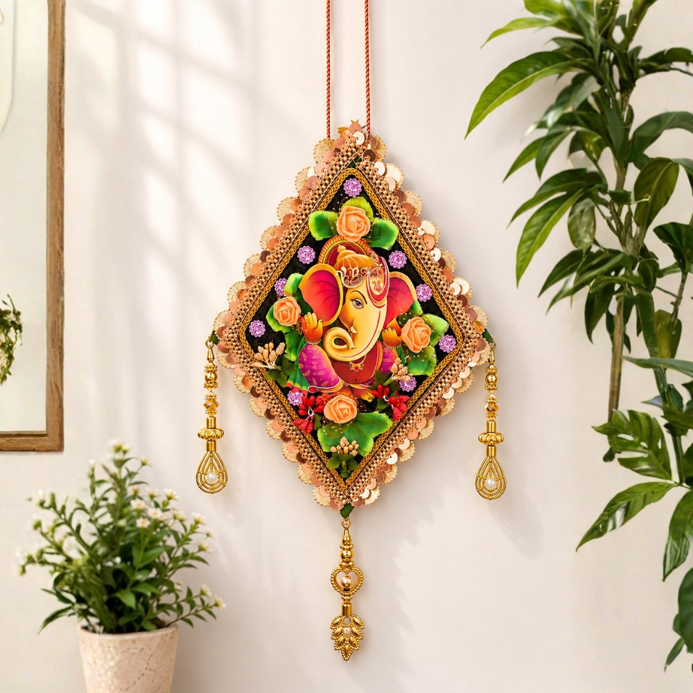 Lord Ganesha Wall Hanging – Floral
