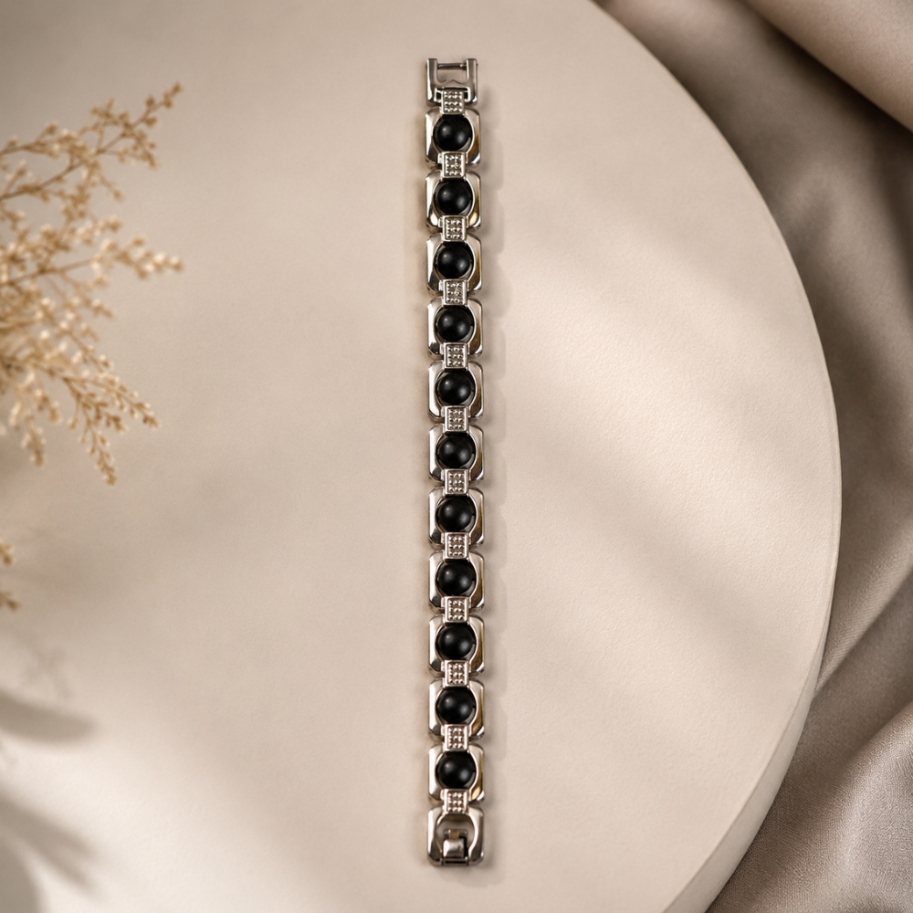 Silver Plated Essential Karungali Bracelet
