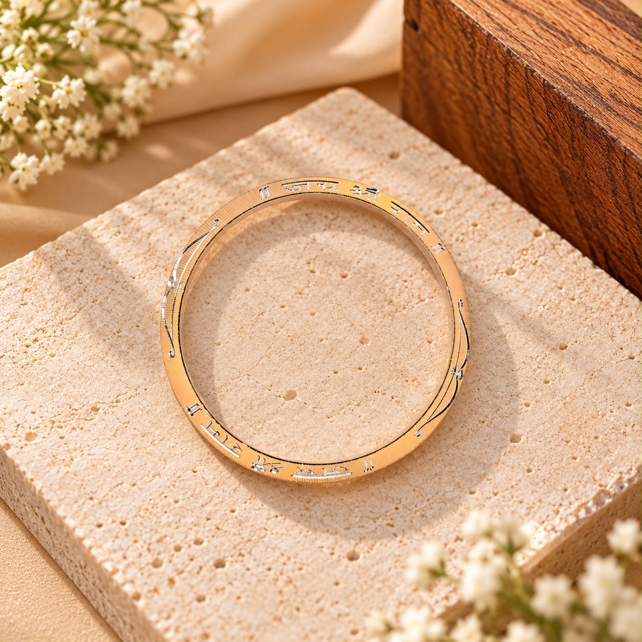 Jai Shree Ram Kada (Premium Gold Plating)